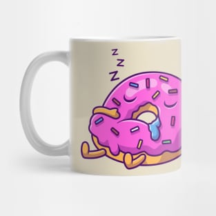 Cute Doughnut Sleeping Cartoon Mug